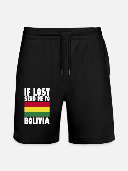 Bolivia Flag Saying - Stanley/Stella Trainer Unisex Organic Jogging Shorts - black
