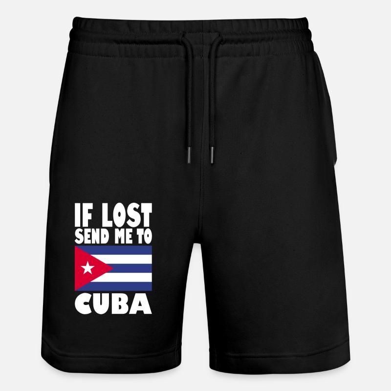 Cuba Flag Saying - Stanley/Stella Trainer Unisex Organic Jogging Shorts - black
