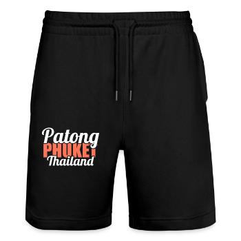 Vintage Thaïlande Asie Coucher de soleil Phuket Patong - Short de jogging bio TRAINER Stanley/Stella unisexe - noir - Devant - Nik (191cm) & Marisol (170cm)