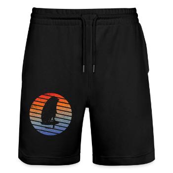 Windsurfer Surf Kitesurfer Cadeau Planche à voile - Short de jogging bio TRAINER Stanley/Stella unisexe - noir - Devant - Nik (191cm) & Marisol (170cm)