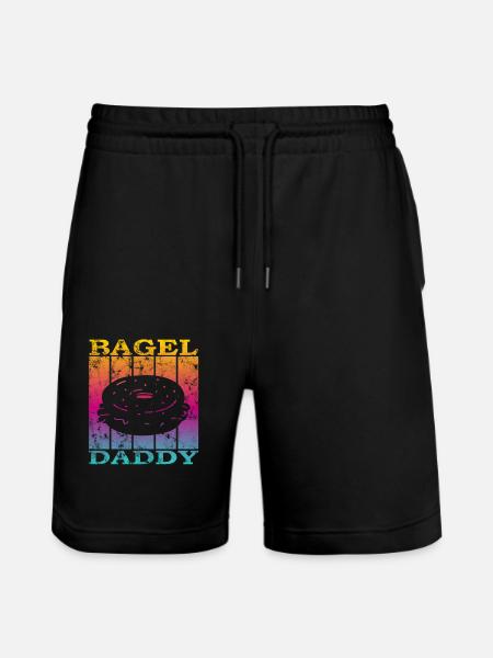 Bagel Daddy - Stanley/Stella Trainer Unisex Organic Jogging Shorts - black