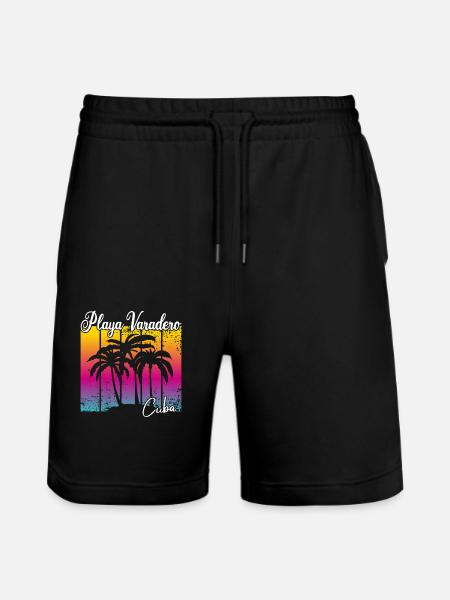 Playa Varadero Cuba - Stanley/Stella Trainer Unisex Organic Jogging Shorts - black