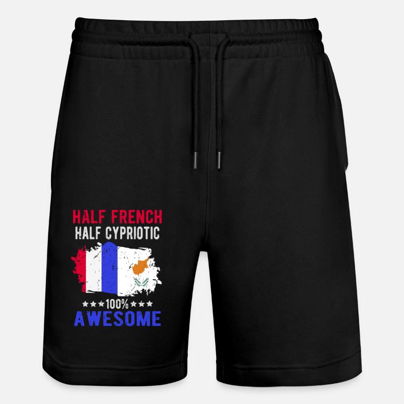 Moitié Français moitié chypriote - Short de jogging bio TRAINER Stanley/Stella unisexe - noir
