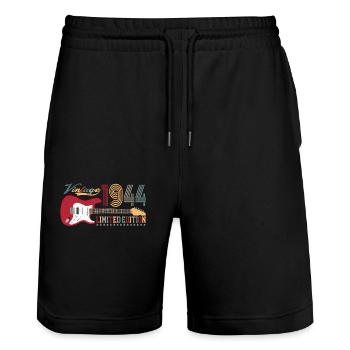 Vintage 1944 Limited Edition 78th birthday | - Stanley/Stella Trainer Unisex Organic Jogging Shorts - black - Front - Nik (191cm) & Marisol (170cm)
