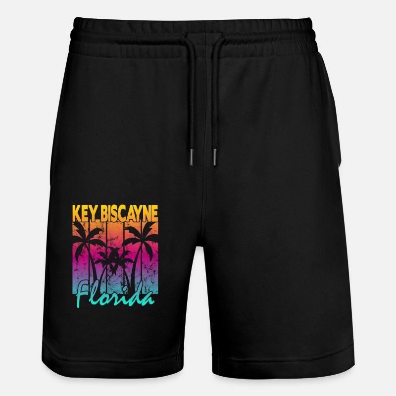 Key Biscayne Florida - Stanley/Stella Unisex Bio Joggingshorts Trainer  - Schwarz