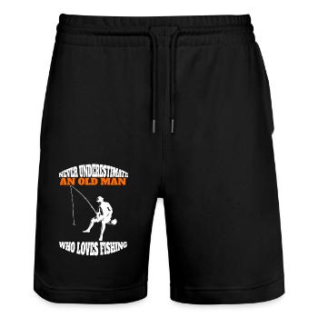 Pêche Pêcheur Pêche Pêche Hameçons de pêche - Short de jogging bio TRAINER Stanley/Stella unisexe - noir - Devant - Nik (191cm) & Marisol (170cm)