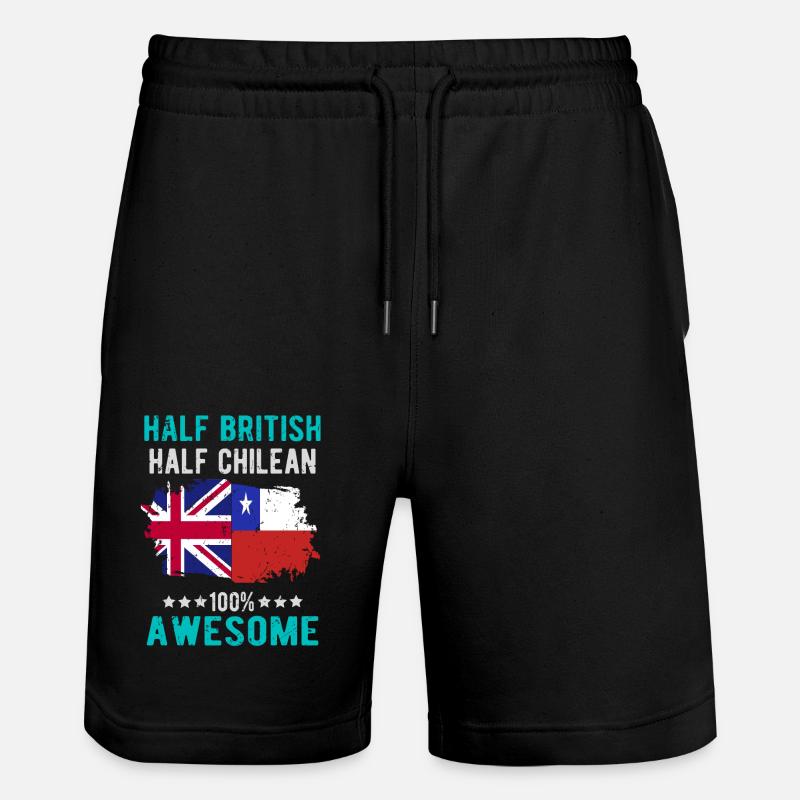 Moitié britannique moitié chilien - Short de jogging bio TRAINER Stanley/Stella unisexe - noir