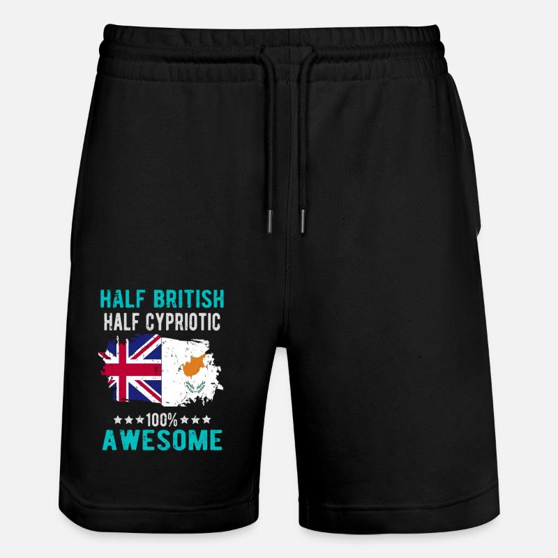 Moitié britannique moitié chypriote - Short de jogging bio TRAINER Stanley/Stella unisexe - noir