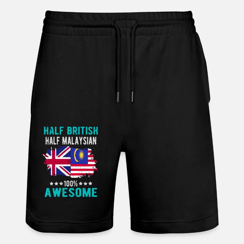 Moitié britannique moitié malaisien - Short de jogging bio TRAINER Stanley/Stella unisexe - noir