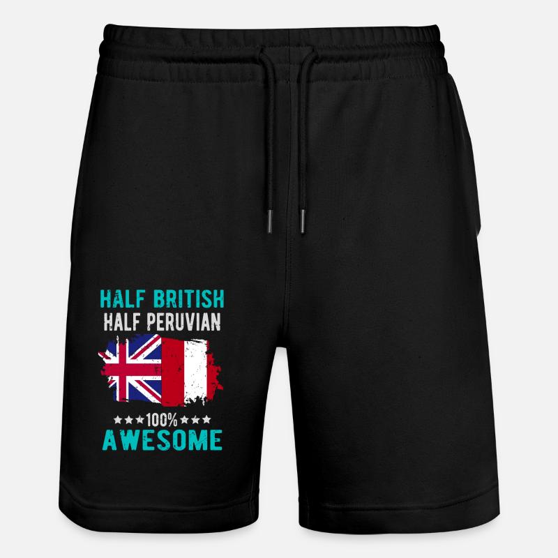 Moitié britannique moitié péruvien - Short de jogging bio TRAINER Stanley/Stella unisexe - noir