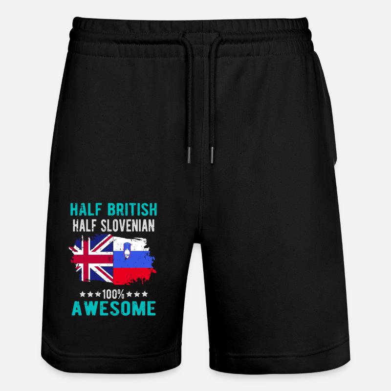 Moitié britannique moitié slovène - Short de jogging bio TRAINER Stanley/Stella unisexe - noir
