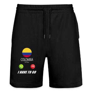La Colombie appelle les drapeaux lusiger - Short de jogging bio TRAINER Stanley/Stella unisexe - noir - Devant - Nik (191cm) & Marisol (170cm)