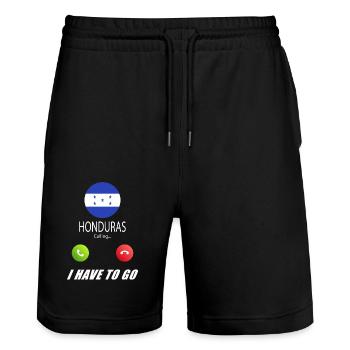 Le Honduras appelle les drapeaux lusiger en disant - Short de jogging bio TRAINER Stanley/Stella unisexe - noir - Devant - Nik (191cm) & Marisol (170cm)