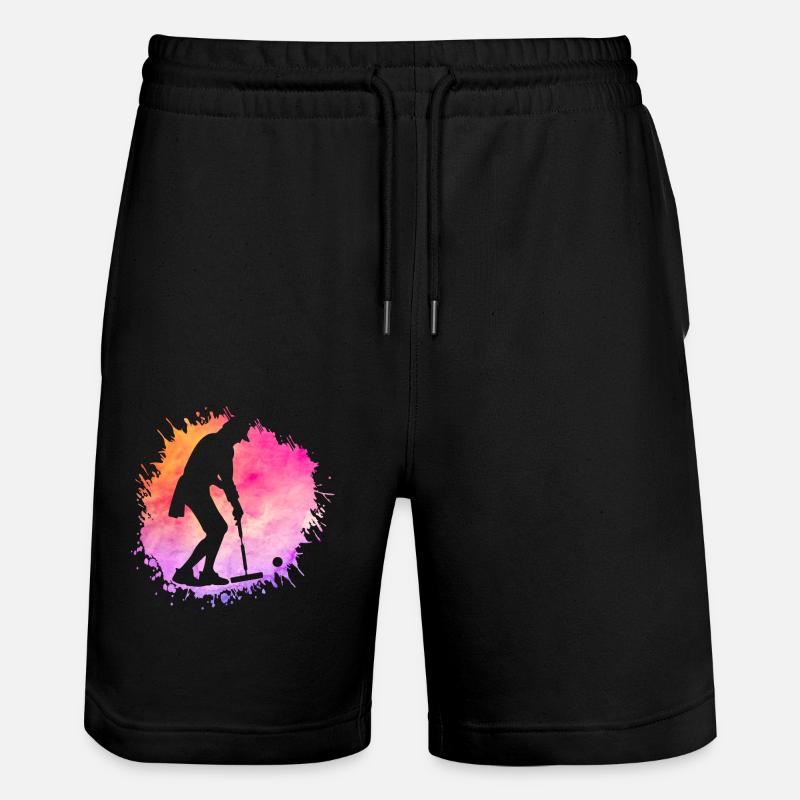 Krocket Retro - Stanley/Stella Unisex Bio Joggingshorts Trainer  - Schwarz