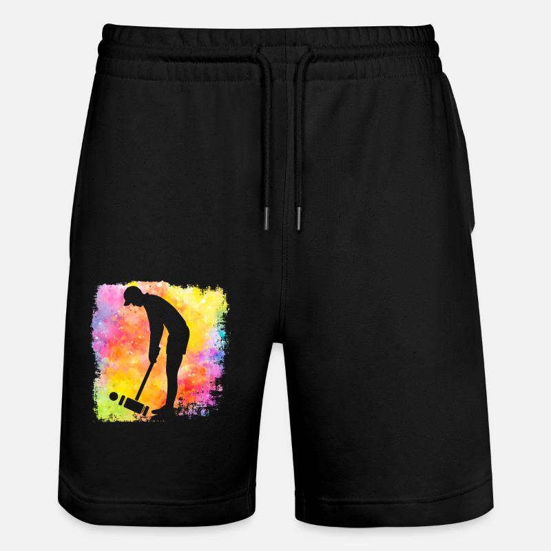 Croquet Rétro - Short de jogging bio TRAINER Stanley/Stella unisexe - noir