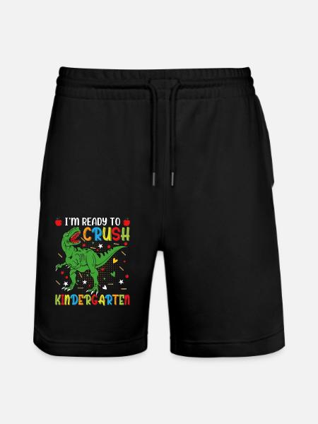 I'm ready to crush kindergarten - Stanley/Stella Trainer Unisex Organic Jogging Shorts - black