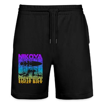 Nikoya Costa Rica - Stanley/Stella Unisex Bio Joggingshorts Trainer  - Schwarz - Vorne - Nik (191cm) & Marisol (170cm)