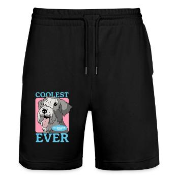 Schnauzer Maman Chien Propriétaire De Chien Cadeau - Short de jogging bio TRAINER Stanley/Stella unisexe - noir - Devant - Nik (191cm) & Marisol (170cm)