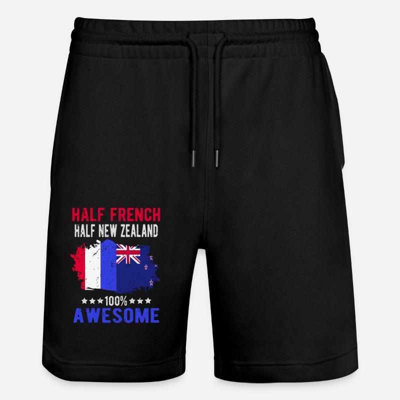 Moitié Français moitié Néo-Zélandais - Short de jogging bio TRAINER Stanley/Stella unisexe - noir