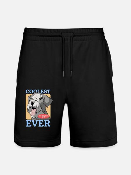 Schnauzer Dad | Hundebesitzer Herrchen Geschenk - Stanley/Stella Unisex Bio Joggingshorts Trainer - Schwarz