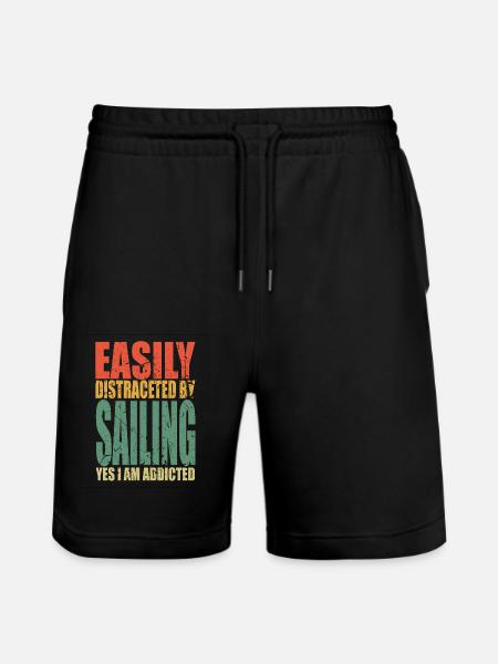 Sailing saying funny - Stanley/Stella Trainer Unisex Organic Jogging Shorts - black