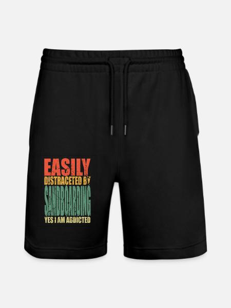 Sandboarding saying funny - Stanley/Stella Trainer Unisex Organic Jogging Shorts - black