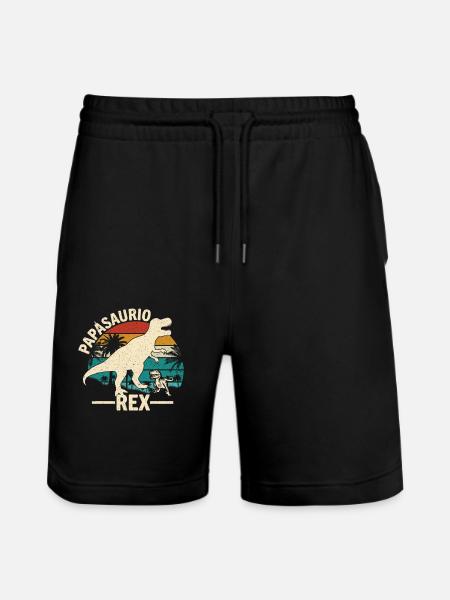 Papàsaurio Rex - Stanley/Stella Unisex Bio Joggingshorts Trainer  - Schwarz