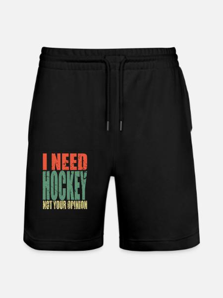 Hockey saying funny - Stanley/Stella Trainer Unisex Organic Jogging Shorts - black