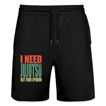 Jujutsu saying funny - Stanley/Stella Trainer Unisex Organic Jogging Shorts - black - Front - Nik (191cm) & Marisol (170cm)