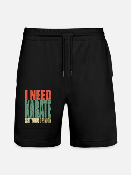 Karate saying funny - Stanley/Stella Trainer Unisex Organic Jogging Shorts - black