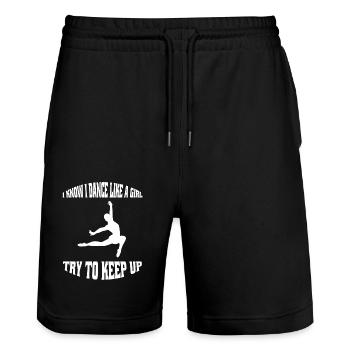 Danseur de ballet Cadeau Danse Ballerine Cours de danse - Short de jogging bio TRAINER Stanley/Stella unisexe - noir - Devant - Nik (191cm) & Marisol (170cm)