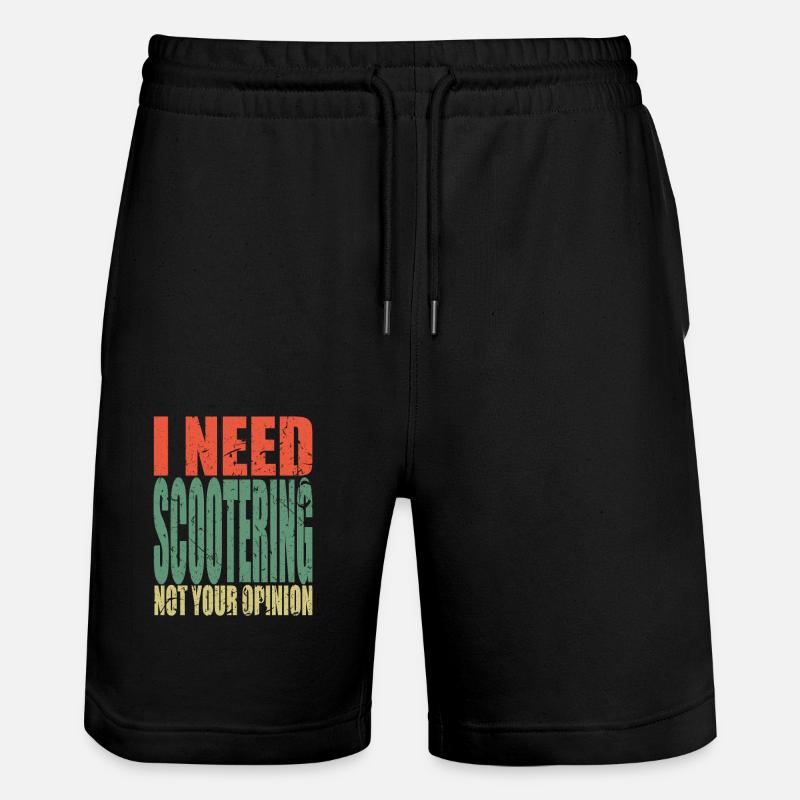 Scootering Spruch lustig - Stanley/Stella Unisex Bio Joggingshorts Trainer  - Schwarz