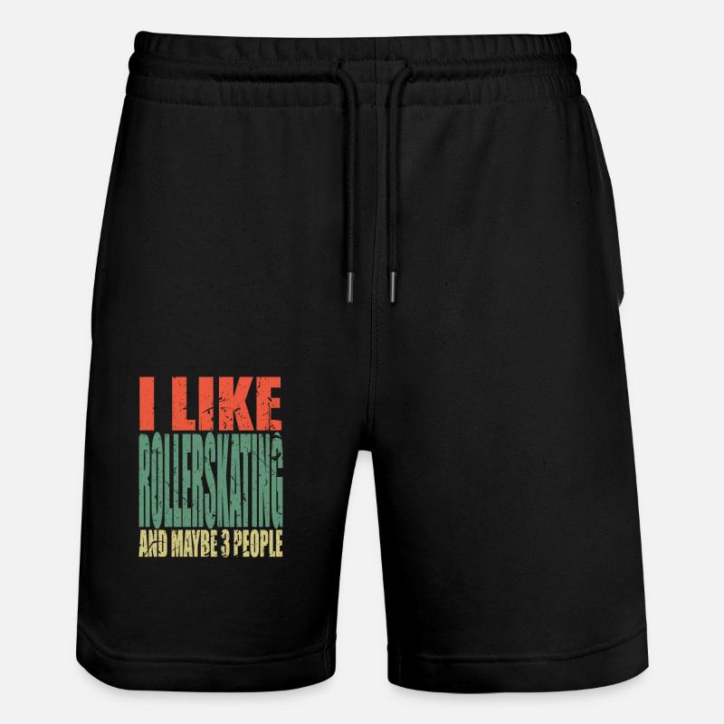 Rollerskating Spruch lustig - Stanley/Stella Unisex Bio Joggingshorts Trainer  - Schwarz