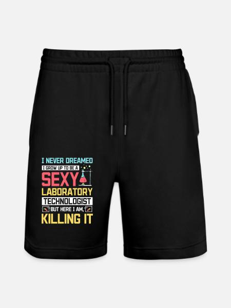 Sexy laboratory technologist - Stanley/Stella Trainer Unisex Organic Jogging Shorts - black