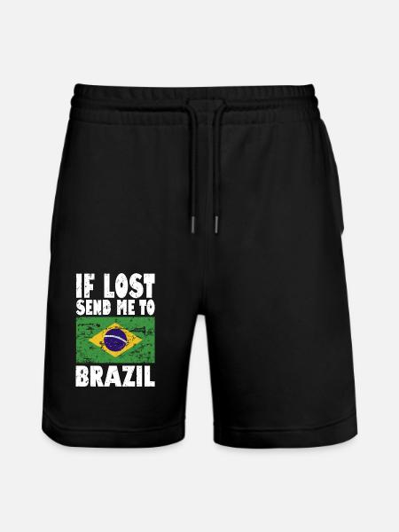 Drapeau du Brésil - Short de jogging bio TRAINER Stanley/Stella unisexe - noir