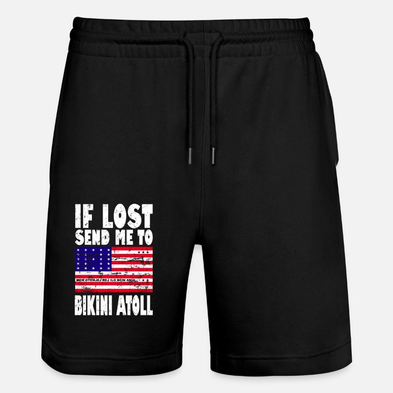 Bikini Atoll Bandiera Dicendo - Pantaloncini da jogger ecologici unisex Trainer di Stanley/Stella - nero