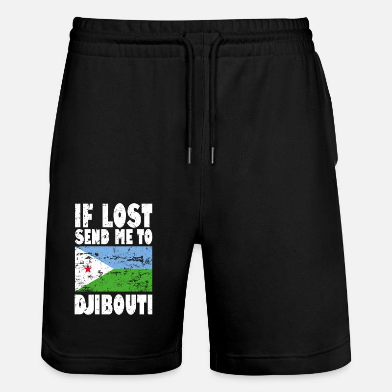 Drapeau de Djibouti - Short de jogging bio TRAINER Stanley/Stella unisexe - noir