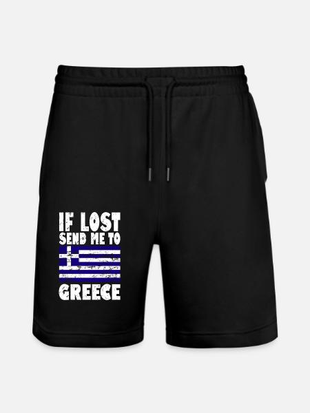 Drapeau de la Grèce - Short de jogging bio TRAINER Stanley/Stella unisexe - noir