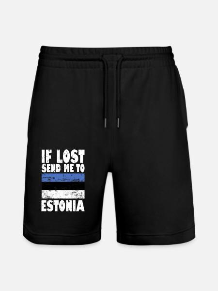 Drapeau de l’Estonie - Short de jogging bio TRAINER Stanley/Stella unisexe - noir