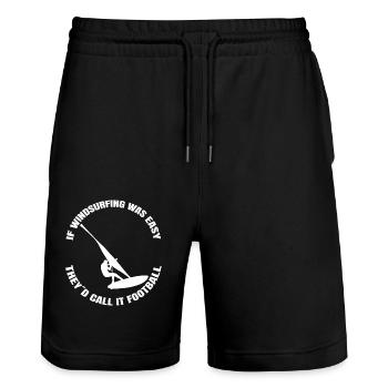 Windsurfer Surf Kitesurfer Windsurfing Cadeau - Short de jogging bio TRAINER Stanley/Stella unisexe - noir - Devant - Nik (191cm) & Marisol (170cm)