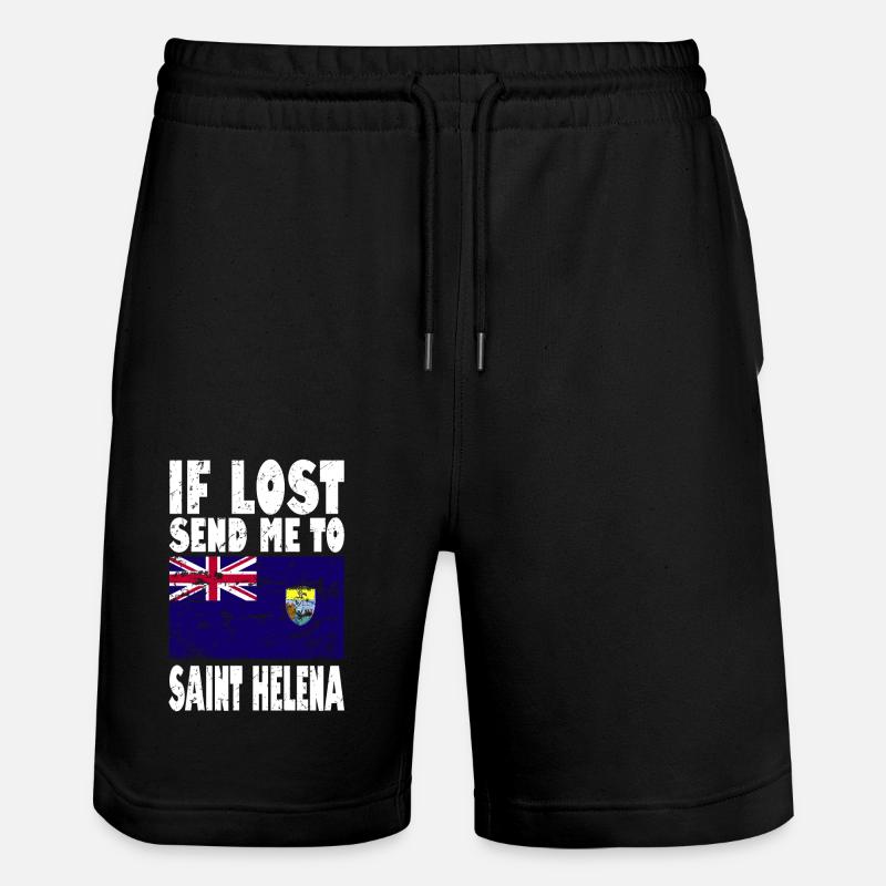 Drapeau de Sainte-Hélène - Short de jogging bio TRAINER Stanley/Stella unisexe - noir