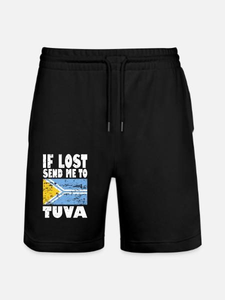 Tuva flagga säger - Ekologiska joggingshorts Trainer unisex från Stanley/Stella - svart