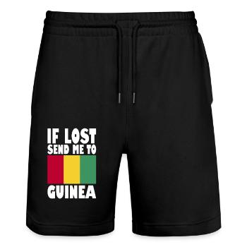 Drapeau de guinée Disant - Short de jogging bio TRAINER Stanley/Stella unisexe - noir - Devant - Nik (191cm) & Marisol (170cm)
