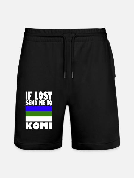 Dicton du drapeau Komi - Short de jogging bio TRAINER Stanley/Stella unisexe - noir