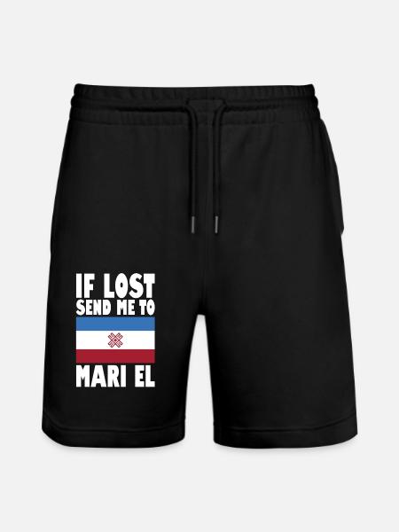 Mari El Flag Saying - Stanley/Stella Trainer Unisex Organic Jogging Shorts - black