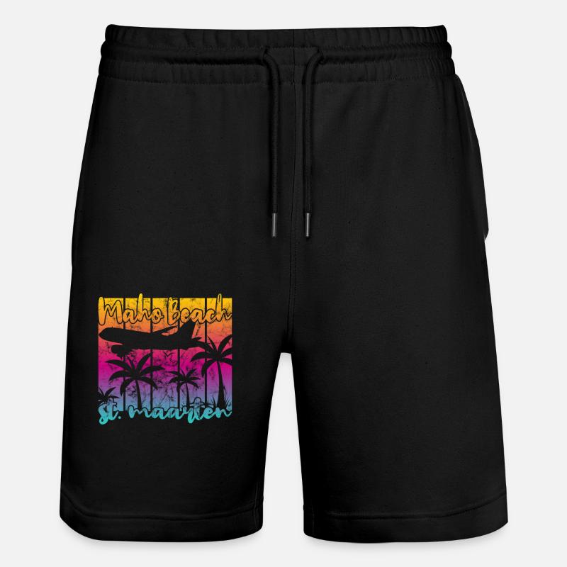 Maho Beach St. Maarten - Short de jogging bio TRAINER Stanley/Stella unisexe - noir