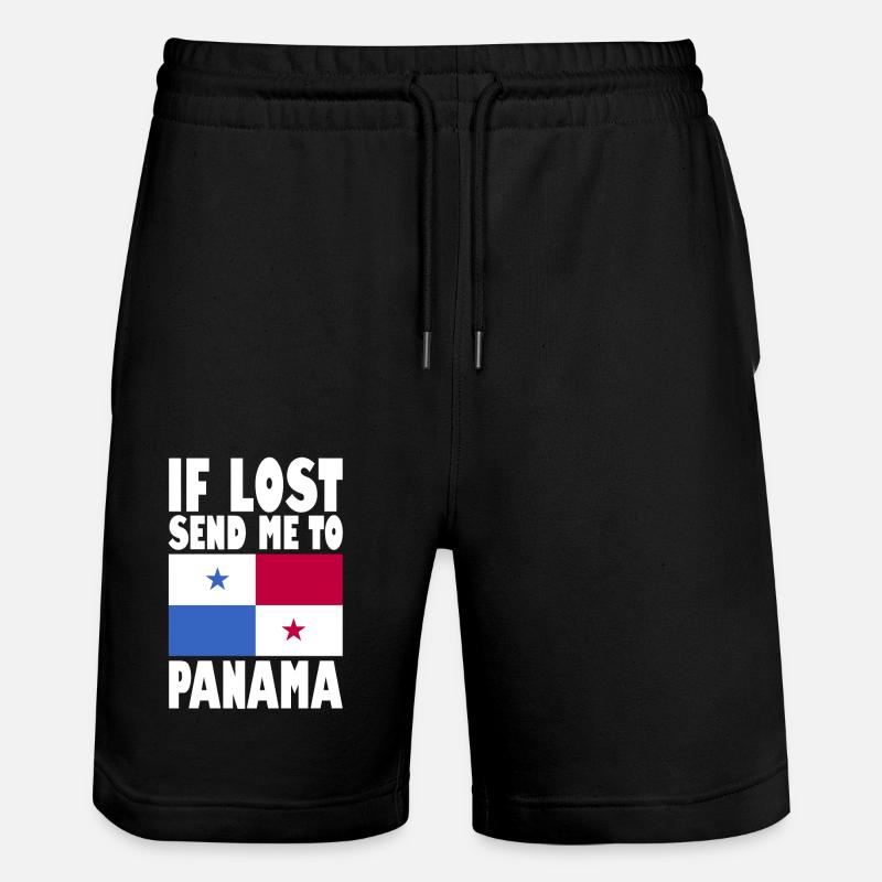 Panama Flag Saying - Stanley/Stella Trainer Unisex Organic Jogging Shorts - black