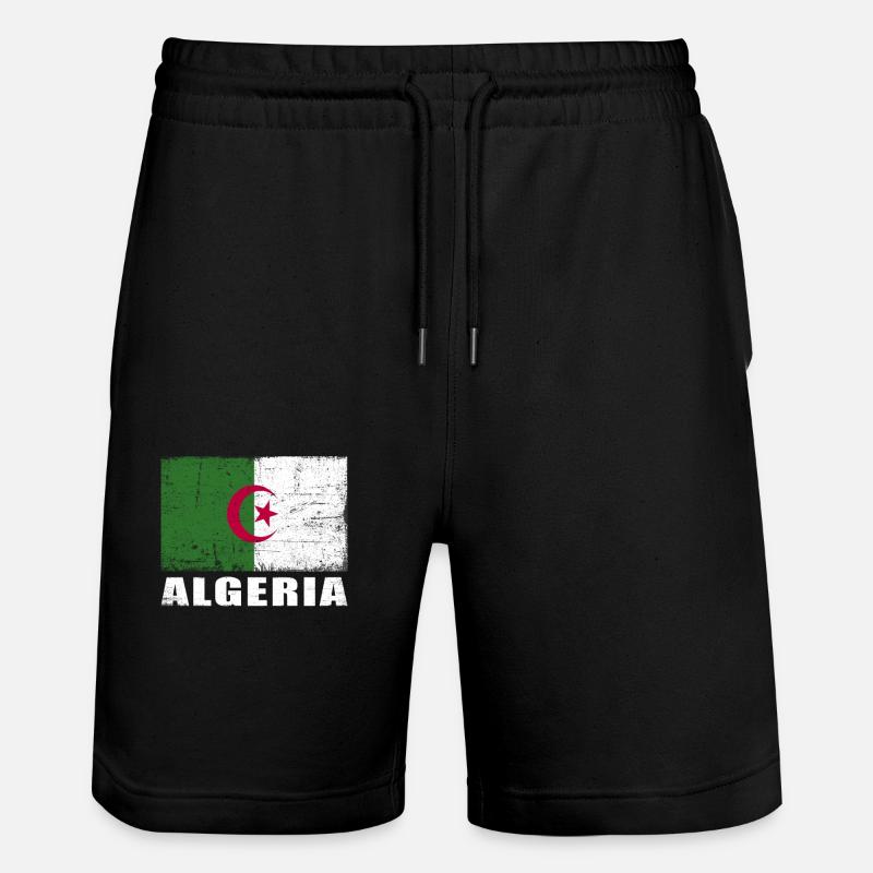 Drapeau algérien Grunge Drapeau algérien - Short de jogging bio TRAINER Stanley/Stella unisexe - noir
