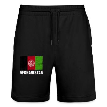 Afghanistan Flag Grunge Afghanistan Flag - Short de jogging bio TRAINER Stanley/Stella unisexe - noir - Devant - Nik (191cm) & Marisol (170cm)