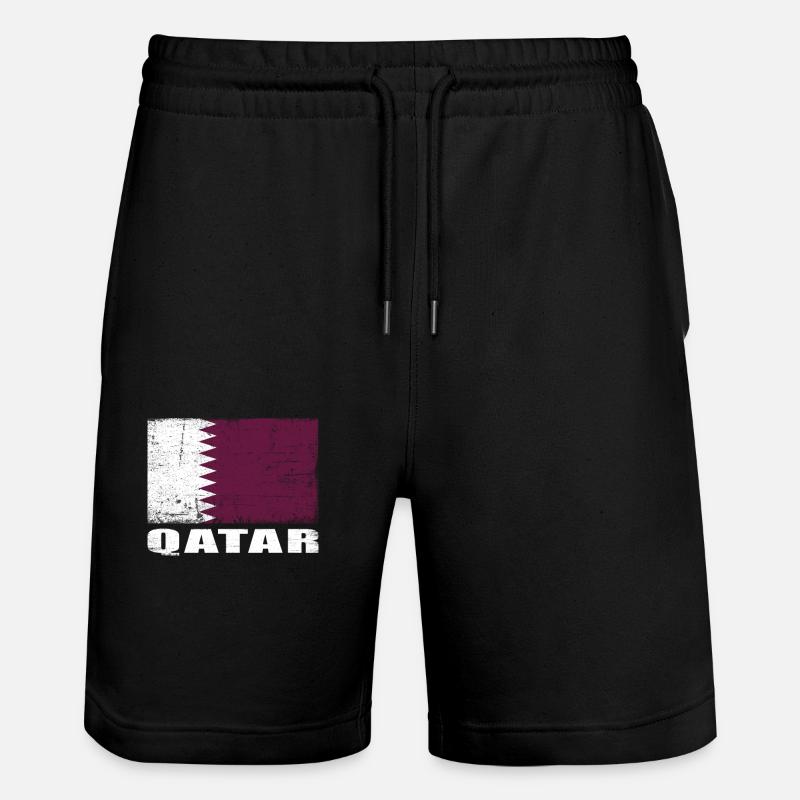 Qatar Flag Grunge Qatar Flag - Short de jogging bio TRAINER Stanley/Stella unisexe - noir